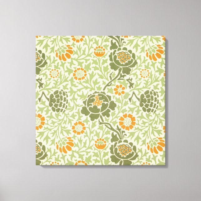 Grafton Pattern (von William Morris) Leinwanddruck (Vorderseite)