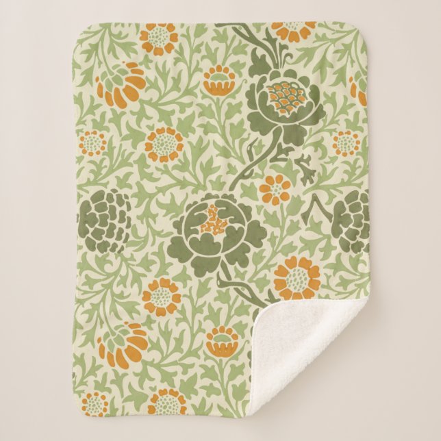 Grafton Pattern (von William Morris) Sherpadecke (Vorderseite)