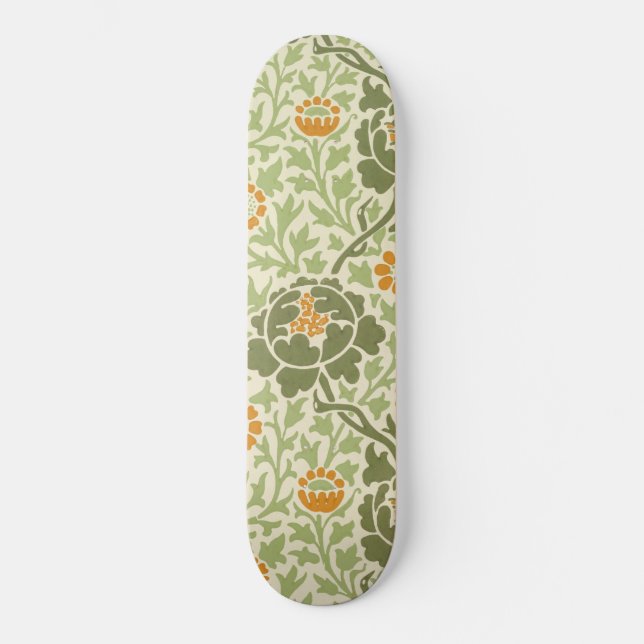 Grafton Pattern (von William Morris) Skateboard (Vorderseite)