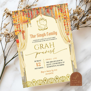 Grah Pravesh Indian Hindu Housewarming Einladung