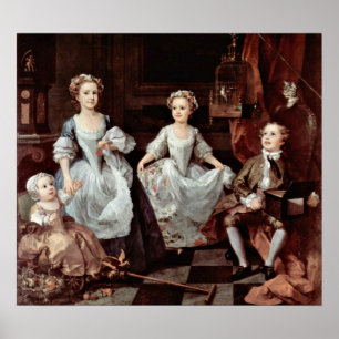 Graham Children (Portrait) von William Hogarth Poster