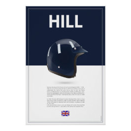 Graham Hill Helmet Poster