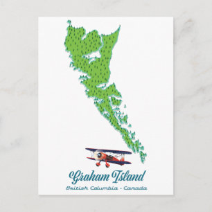 Graham Island British Columbia Reiseplan Postkarte