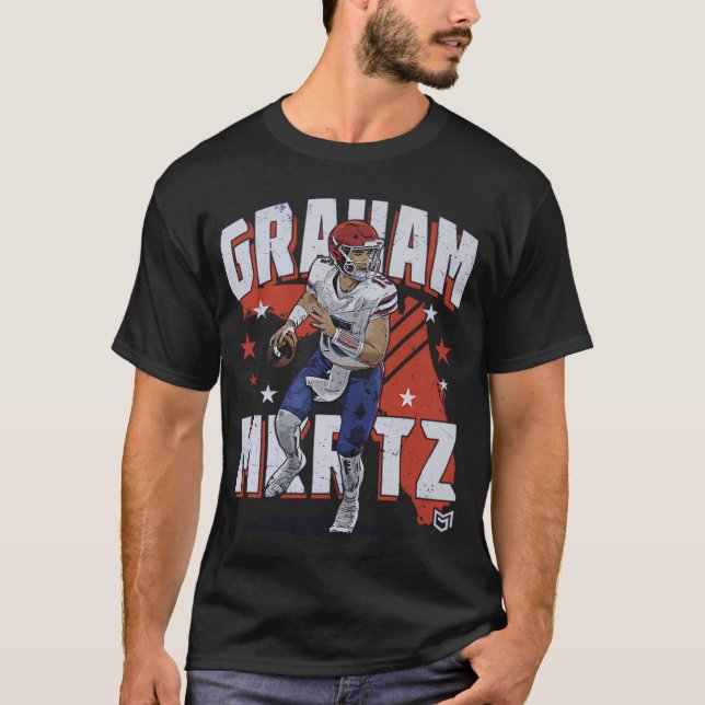 Graham Mertz Uni Staat T-Shirt (Vorderseite)