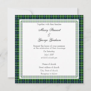 Graham Scottish Wedding Square Einladung