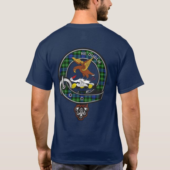 Graham Tartan Clan Abzeichen T - Shirt (Rückseite)