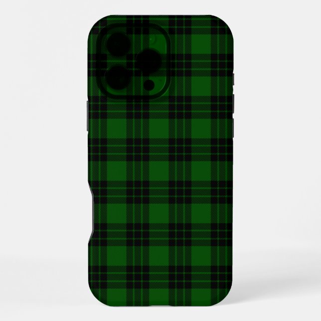 Graham tartan green black plaid iPhone hülle (Rückseite)