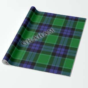 Graham Tartan mit Nachname Geschenkpapier