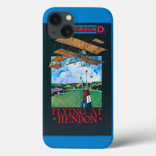 Grahame-Weiß und Flugzeug über Flughafen-Plakat iPhone 13 Hülle