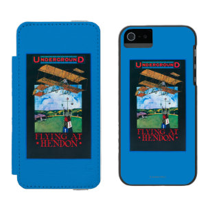 Grahame-White und Flugzeug über Flugplatzplakat Incipio Watson™ iPhone 5 Geldbörsen Hülle