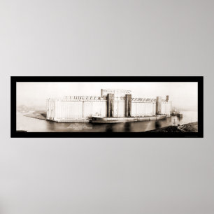 Grain Elevator Buffalo Foto 1919 Poster