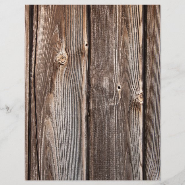 Grainy Barn Wood Rustic Scrapbook Paper (Vorderseite)