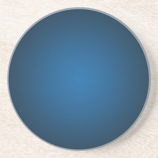 Grainy Blue-Black Vignette Sandstein Untersetzer (Vorne)