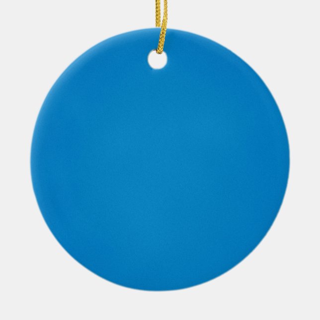 Grainy Bright Blue Background Keramikornament (Vorne)