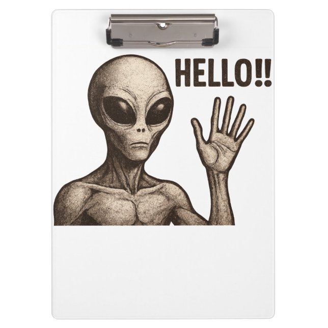 Grainy Encounter: Die Alien Gruß Klemmbrett (Vorderseite)