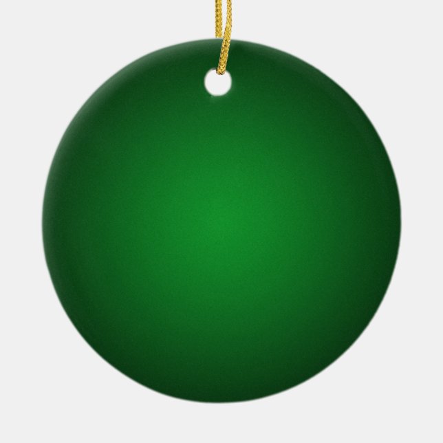 Grainy Green-Black Vignette Keramik Ornament (Vorne)