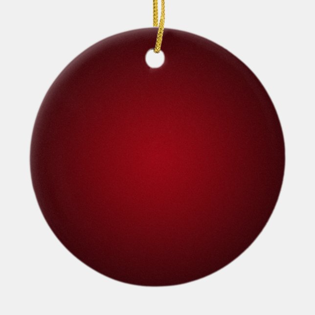 Grainy Red-Black Vignette Keramik Ornament (Vorne)