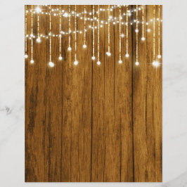 Grainy Wood & Fall String Lights - Buchpapier