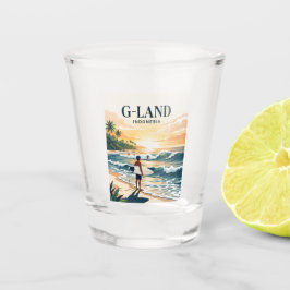 Grajagan-Bucht Indonesien Schnapsglas