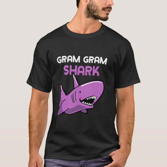 Gram-Gram Shark Funny Family Grandma GramGram T-Shirt (Vorderseite)