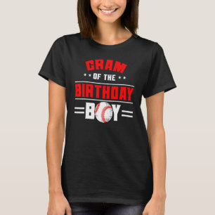 Gram of the Birthday Boy Baseball Theme Family Bda T-Shirt