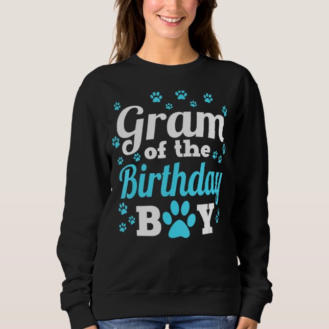 Gram of the Birthday Boy Paw Bday Party Celebr Sweatshirt (Vorderseite)