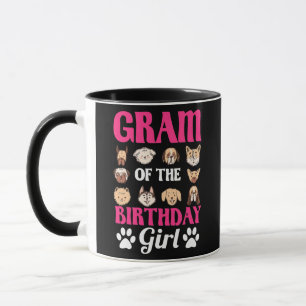 Gram of the Birthday Girl Dog Paw Bday Party Tasse