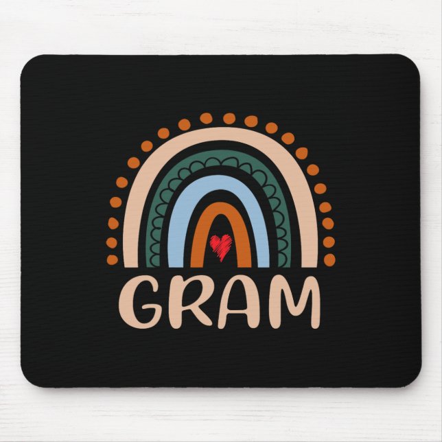 Gram Rainbow Grandma Niedlich Mütter Day Funny Gra Mousepad (Vorne)