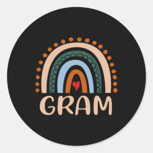 Gram Rainbow Grandma Niedlich Mütter Day Funny Gra Runder Aufkleber