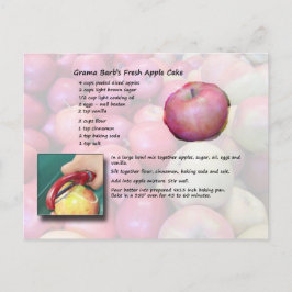 GramaBarbs frische Apfelkuchen-Postkarte Postkarte