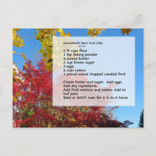 GramaBarb's Fruchtkuchen Rezept Postkarte