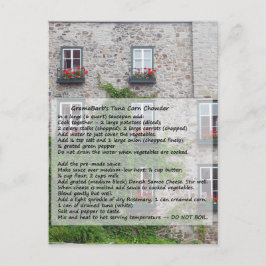 GramaBarb's Thunfisch-Mais-Chowder-Rezept Postkarte