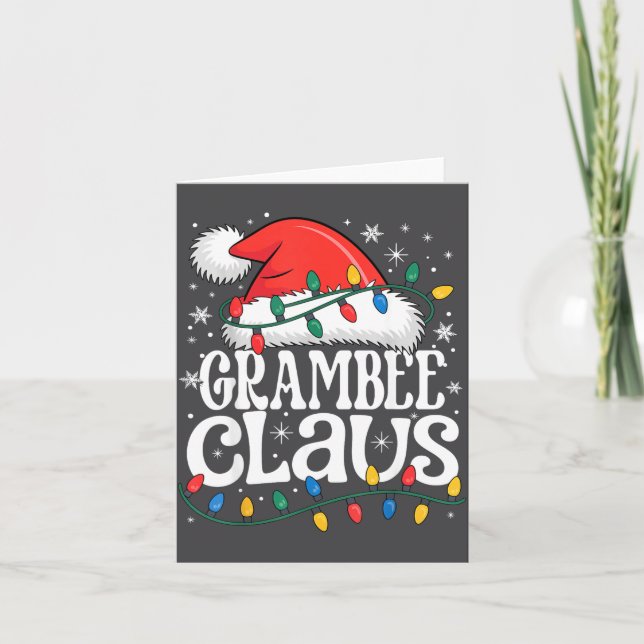 Grambee Claus Funny Xmas Christmas Grandma Holiday Karte (Vorderseite)