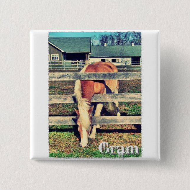 Gramm-deluxe Ausgaben-Quadrat-Knopf Button (Vorderseite)