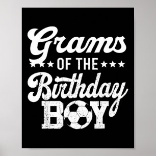 Gramm des Fußball-Geburtstagsjungen 1. Geburtstag  Poster