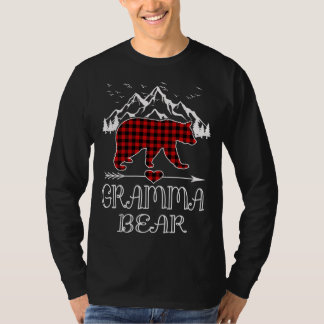 Gramma Bear Red Buffalo Kariert Oma Bear Pajama T-Shirt