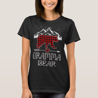 Gramma Bear Red Buffalo Kariert Oma Bear Pajama T-Shirt