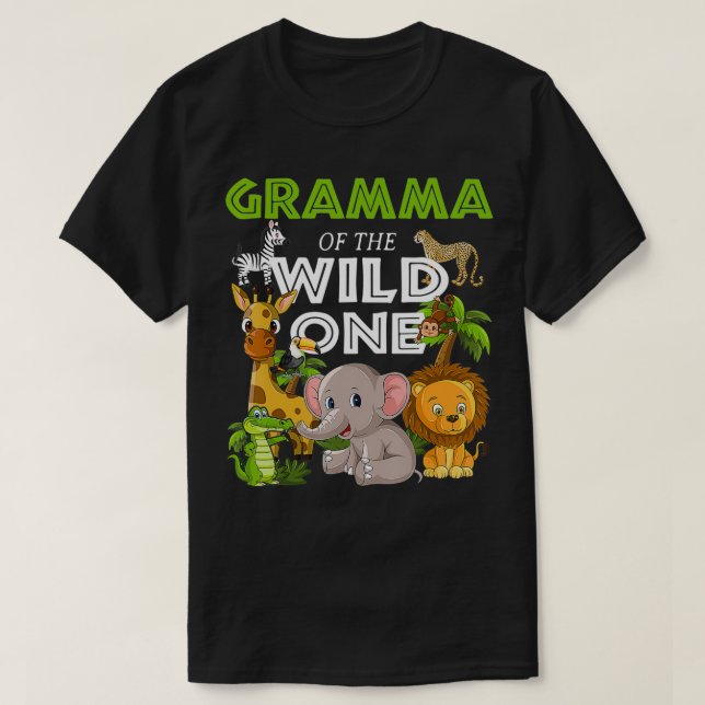 Gramma des Wilden Zoo Birthday Safari Jungle T-Shirt (Design vorne)