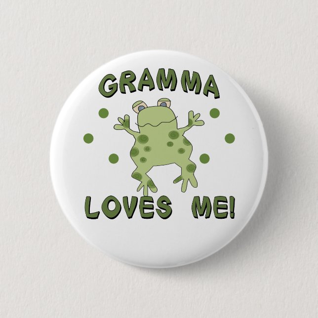 Gramma Lieben ich Frosch Button (Vorderseite)