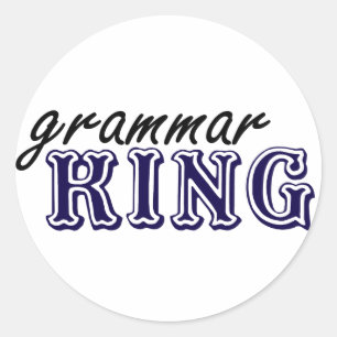 Grammar King Runder Aufkleber