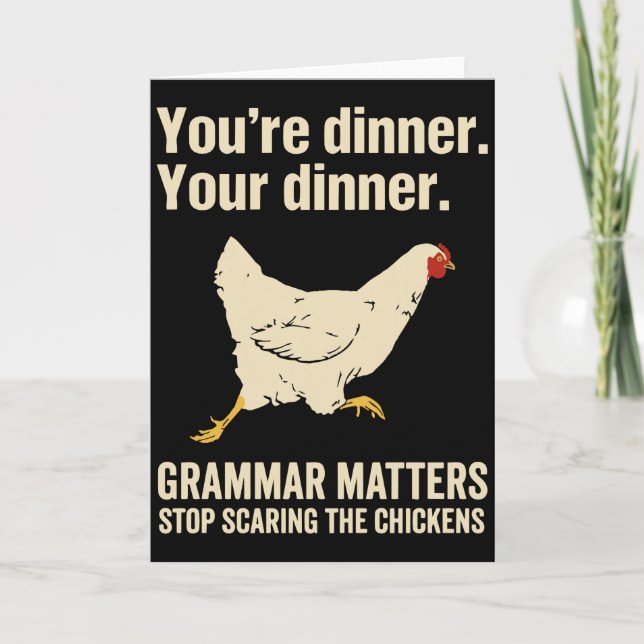 Grammar Matters Stop Scaring The Chickens Karte (Vorderseite)