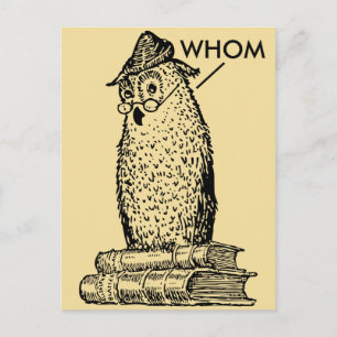 Grammar Owl sagt wem Postkarte