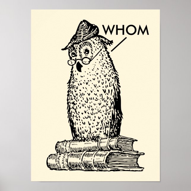 Grammar Owl sagt wen Grammar Poster (Vorne)