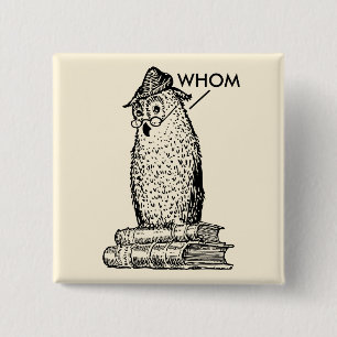 Grammar Owl Who/Who Button