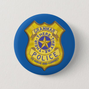 Grammar Police Abzeichen Button