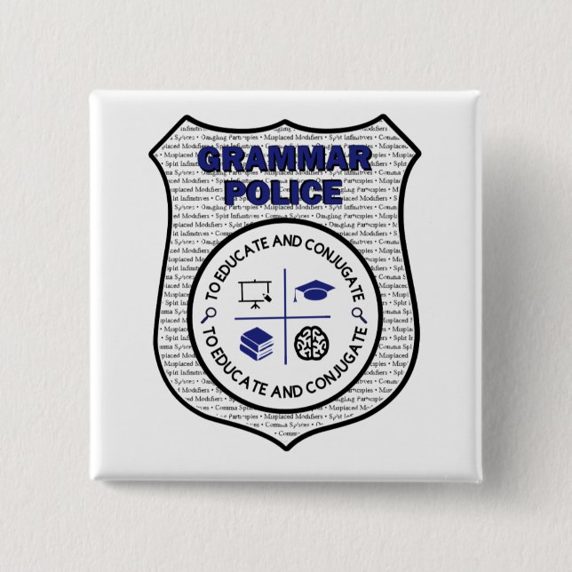Grammar Police Button (Vorderseite)
