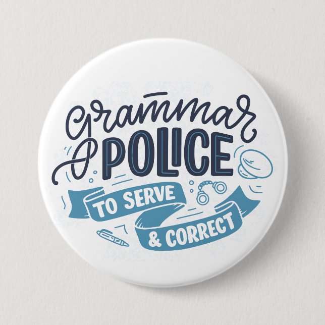 Grammar Police Button (Vorderseite)