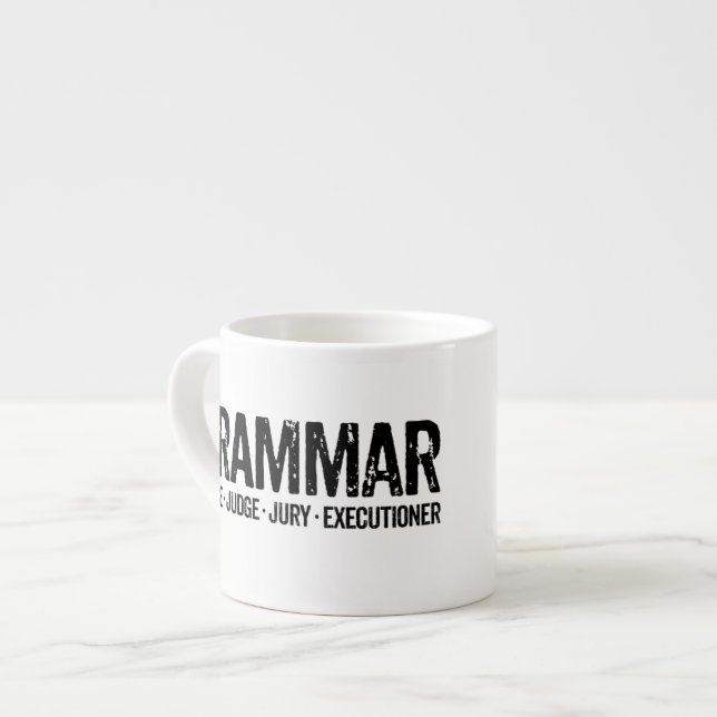 Grammar Police Coffee Mug Espresso Mug Gifts Espressotasse (Vorderseite Links)