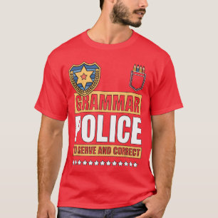 Grammar Police Kostüm Halloween englische Sprache T-Shirt