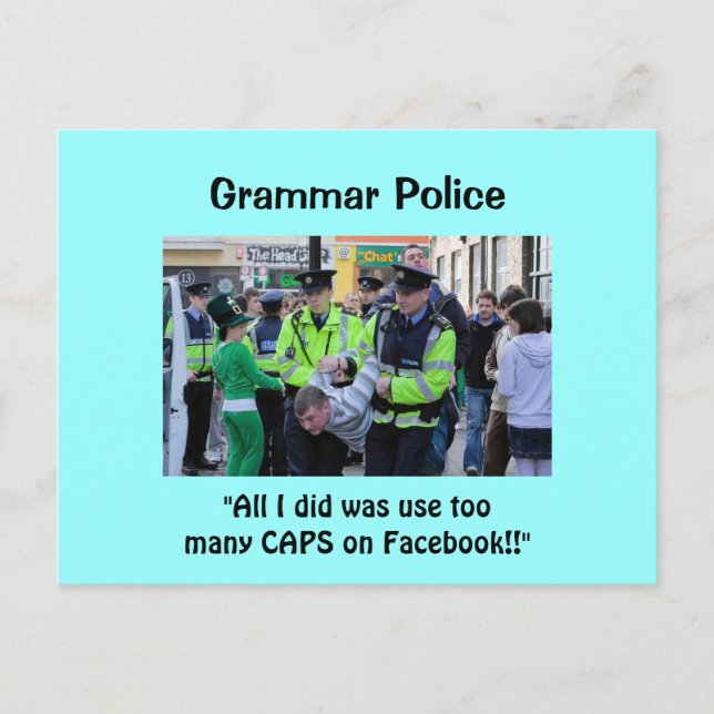 Grammar Police - Postkarten (Vorderseite)